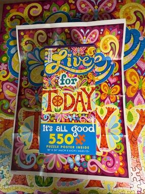 Live for Today Vibrant 550-Piece Puzzle Poster
